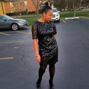 Black PU Leather Dress